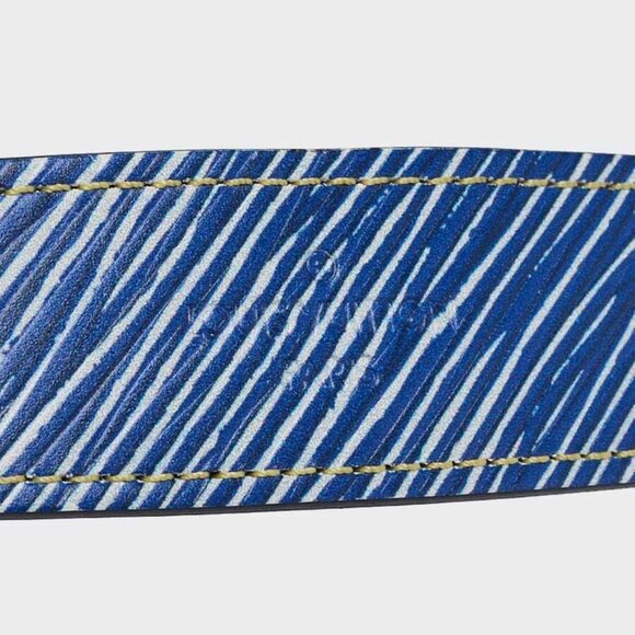 Louis Vuitton Blue Denim Aztec Epi Leather Twist Wallet on Chain Bag - Picture 12 of 12